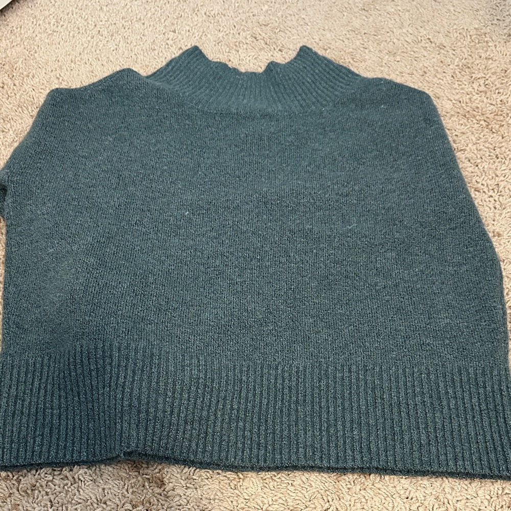 EUC size XS Evereve Teal V-Neck Sweater - Picture 5 of 5